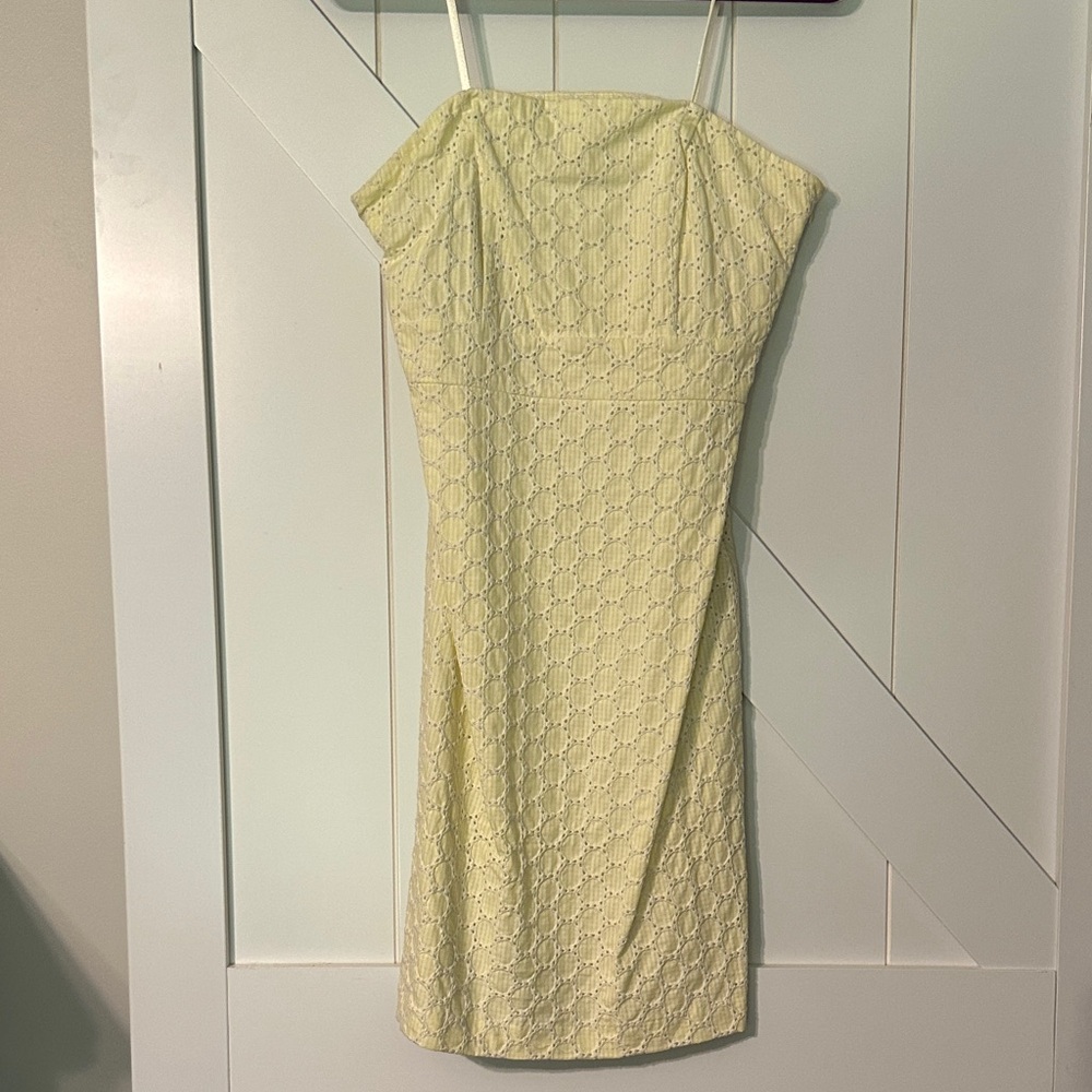 Merona Strapless Yellow Lace Dress